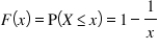 <strong>Suppose the cumulative distribution function (CDF) of continuous random variable X is defined as follows: where 1 ≤ x < ∞.What is P(1.5 ≤ X ≤ 2)?</strong> A) 0.3333 B) 0.5000 C) 0.1667 D) 0.2500