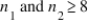 <strong>A normal approximation for the Wilcoxon rank-sum test is appropriate when:</strong> A) . B) . C) . D) for all categories.