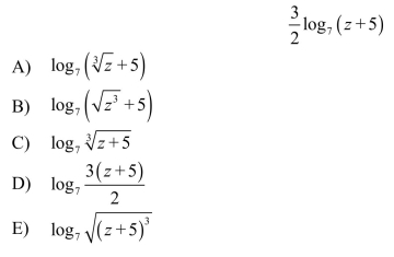 Condense the expression below to the logarithm of a single quantity.