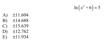 Solve the logarithmic equation below algebraically. Round your result to three decimal places.