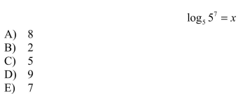 Solve the equation below for x.