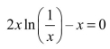 <strong>Solve the equation below algebraically. Round your result to three decimal places. </strong> A) 0.607 B) 0.000 C) -2.009 D) 2.086 E) -1.058
