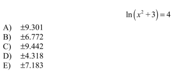 Solve the logarithmic equation below algebraically. Round your result to three decimal places.