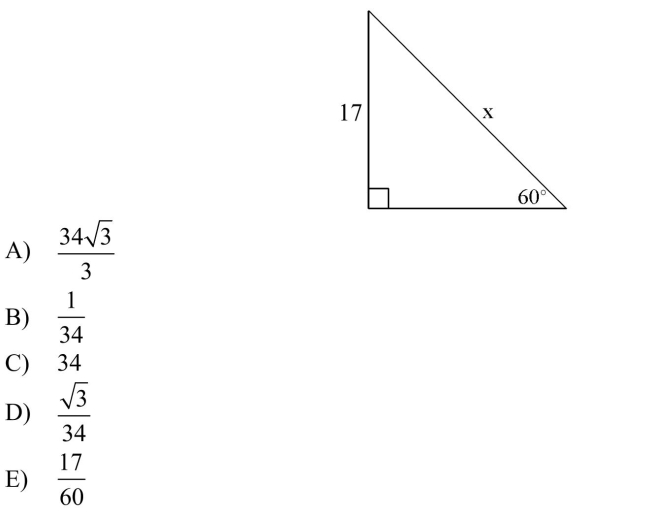 Determine the value of x.
