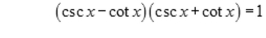 Use trigonometric identities to transform the left side of the equation into the right side. Assume all angles are positive acute angles, and show all of your work.