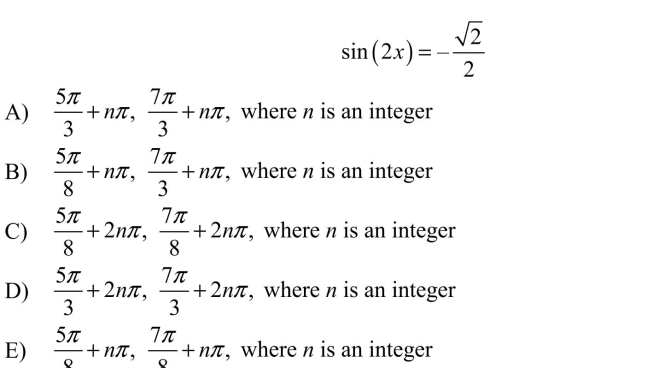 Solve the multi-angle equation below.