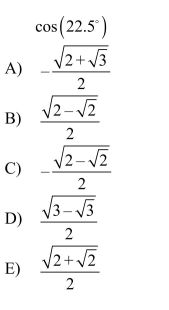 Use the half-angle formulas to determine the exact value of the following.