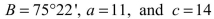 <strong>Determine the area of a triangle having the following measurements. Round your answer to two decimal places. </strong> A) 89.40 sq. units B) 67.05 sq. units C) 59.60 sq. units D) 74.50 sq. units E) 81.95 sq. units