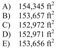 A triangular parcel of land has sides of lengths 900, 580, and 550 feet. Approximate the area of the land. Round answer to nearest foot.
