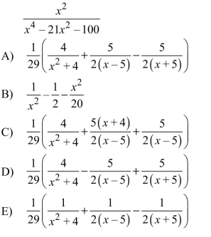 Write the partial fraction decomposition of the rational expression.