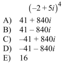 Use the Binomial Theorem to expand the complex number. Simplify your result.