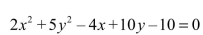 <strong>Find the eccentricity of the following ellipse. Round your answer to two decimals. 0</strong> A) 1.50 B) 1.07 C) 60.69 D) 0.77 E) 0.63