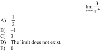 Find the following limit, if it exists.