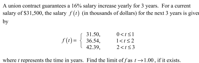<strong> </strong> A) 31.50 B) 36.54 C) 1.00 D) 42.39 E) The limit does not exist.