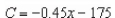<strong>A company reimburses its sales representatives per day for lodging and meals plus per mile driven.Write a linear equation giving the daily cost to the company in terms of the number of miles driven.Round the numerical values in your answer to two decimal places, where Applicable.</strong> A) B) C) D) E)