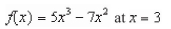 <strong>Find the slope of the graph of the function at the given value. </strong> A) B) C) D) E)