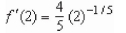 <strong>Find the value of the derivative (if it exists) of   at the indicated extremum.  </strong> A)   is undefined. B)   C)   D)   E)   <div style=padding-top: 35px> 