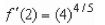 <strong>Find the value of the derivative (if it exists) of   at the indicated extremum.  </strong> A)   is undefined. B)   C)   D)   E)   <div style=padding-top: 35px> 