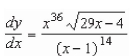 <strong>Use logarithmic differentiation to find the derivative of </strong> A) B) C) D) E)