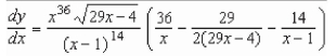 <strong>Use logarithmic differentiation to find the derivative of </strong> A) B) C) D) E)