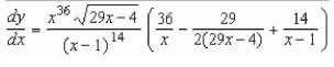 <strong>Use logarithmic differentiation to find the derivative of </strong> A) B) C) D) E)