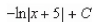 <strong>Find the indefinite integral of </strong> A) B) C) D) E)