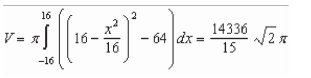 <strong>Set up and evaluate the integral that gives the volume of the solid formed by revolving the region bounded by axis.</strong> A) B) C) D) E)