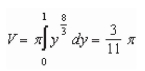 <strong>Set up and evaluate the integral that gives the volume of the solid formed by revolving the region bounded by about the -axis.</strong> A) B) C) D) E)