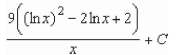 <strong>Find the indefinite integral. </strong> A) B) C) D) E)