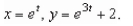 Sketch the curve represented by the parametric equations  
