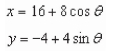 Sketch the curve represented by the parametric equations, and write the corresponding rectangular equation by eliminating the parameter.