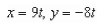 <strong>Use the result, the set of parametric equations for the line passing through and to find a set of parametric equations for the line passing through </strong> A) B) C) D) E)