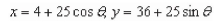 <strong>Use the result, the set of parametric equations for the circle is to find a set of parametric equations for the circle with a center and radius </strong> A) B) C) D) E)