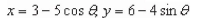 <strong>Use the result, the set of parametric equations for the ellipse is to find a set of parametric equations for the ellipse with vertices and and with foci at and </strong> A) B) C) D) E)
