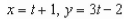 <strong>Find a set of parametric equations for the rectangular equation </strong> A) B) C) D) E)