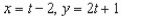 <strong>Find a set of parametric equations for the rectangular equation that satisfies the condition at the point </strong> A) B) C) D) E)