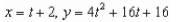 <strong>Find a set of parametric equations for the rectangular equation that satisfies the condition at the point </strong> A) B) C) D) E)