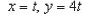 <strong>Find a set of parametric equations for the rectangular equation that satisfies the condition at the point </strong> A) B) C) D) E)