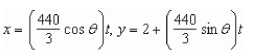 <strong>The parametric equations for the path of a projectile launched at a height h feet above the ground, at an angle with the horizontal and having an initial velocity of feet per second is Given by .The center field fence in a ballpark is feet High and feet from home plate.The ball is hit 2 feet above the ground.It leaves the bat at an angle Of degrees with the horizontal at a speed of 100 miles per hour as shown in the figure.Write a set Of parametric equations for the path of the ball. </strong> A) B) C) D) E)