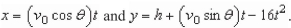 The parametric equations for the path of a projectile launched at a height feet above the ground, at an angle with the horizontal and having an initial velocity of feet per second is Given by The center field fence in a ballpark is feet High and feet from home plate.The ball is hit 3 feet above the ground.It leaves the bat at an angle Of degrees with the horizontal at a speed of 100 miles per hour as shown in the figure.Find the Minimum angle at which the ball must leave the bat in order for the hit to be a home run using the Parametric equations Round your answer to one Decimal place.