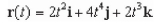   given the following vector function.  