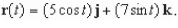 A particle moves in the yz-plane along the curve represented by the vector-valued function Find the maximum value of
