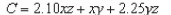 <strong>A rectangular box with an open top has a length of x feet, a width of y feet, and a height of z feet.It costs $2.10 per square foot to build the base and $0.75 per square foot to build the Sides.Write the cost C of constructing the box as a function of x, y, and z.</strong> A) B) C) D) E)