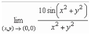 Use polar coordinates and L'Hopital's Rule to find the limit.
