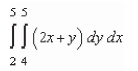 <strong>Evaluate the following iterated integral. </strong> A)41.5 B)38.5 C)34.5 D)33.5 E)37.5