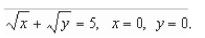 <strong>Use an iterated integral to find the area of the region bounded by </strong> A) B) C) D) E)The integral is improper and does not converge.