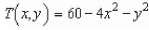 Suppose the temperature in degrees Celsius on the surface of a metal plate is where x and y are measured in centimeters.Estimate the average temperature if x varies between 0 and 2 centimeters and y varies between 0 and 7 centimeters.
