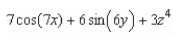 <strong>Find the divergence of the vector field F given by </strong> A) B) C) D) E)