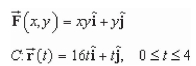 Evaluate   where C is represented by    