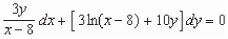 Find the particular solution of the differential equation that satisfies the initial condition